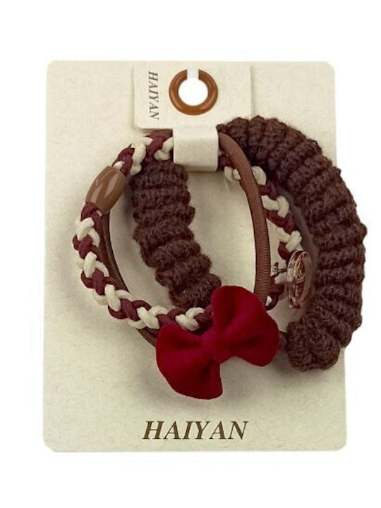 Haiyan Pretty Hair Elastice De Păr 3 Modele Roșii Haiyan Pretty Hair Elastice De Păr 3 Modele Roșii