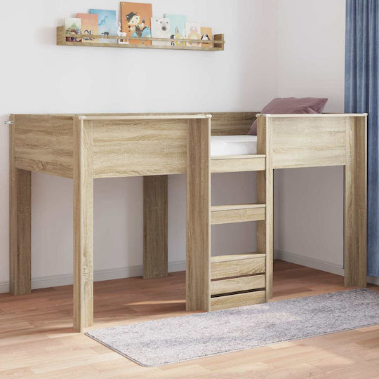 Kinderbett Koje Einzeln Beige für Matratze 90x200cm