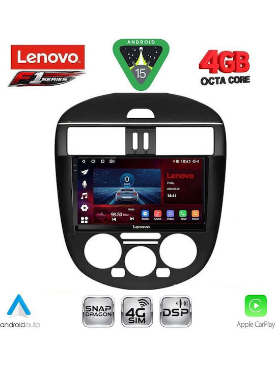 Lenovo Car Audio System for Nissan Tiida 2013-2023 with A/C (Bluetooth/USB/WiFi/GPS/Apple CarPlay/Android Auto) with 9" Touch Screen