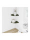 Olive Green Wall Shelves (2 Pieces) 15x15x2cm
