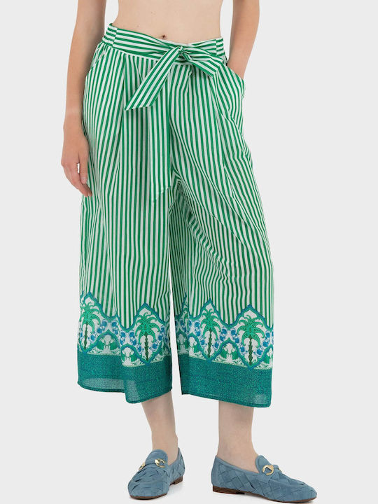 Women's Fabric Trousers Green