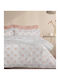 Das Home Σετ Παπλωματοθήκη Βαμβακερή 220x240cm Υπέρδιπλη με 2 Μαξιλαροθήκες Daily Cream