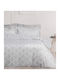 Das Home Cotton Duvet Cover Set 220x240cm King Size with 2 Pillowcases Daily Ecru