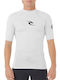Rip Curl UPF 50 Men Short Sleeve Sun Protection Shirt White