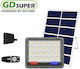 Proiector Solar LED 200W Alb Cald Cu Telecomandă IP67
