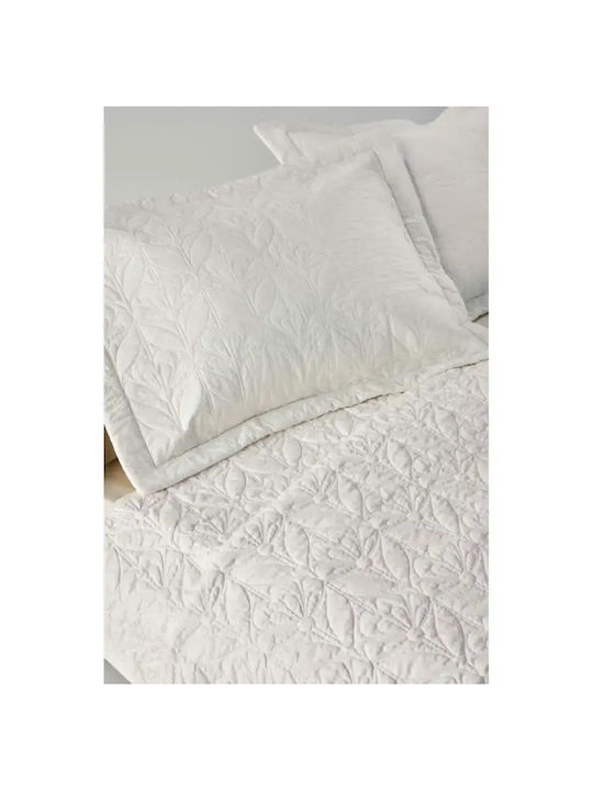 Kentia Aspara Tagesdecken King Size Baumwolle Weiß 260x250cm 3 Stück