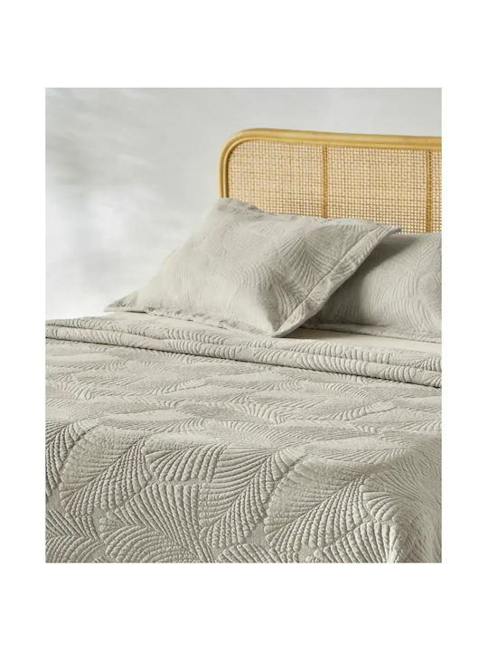 Kentia Infinity Double Coverlet Set Cotton Beig...