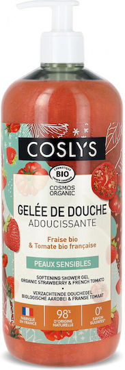 Organic Soothing Shower Gel Strawberries Tomatoes Large Size 1l