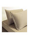 24home.gr Σετ Σεντόνια King Size με Λάστιχο 180x200+35εκ. Beige (4τμχ)