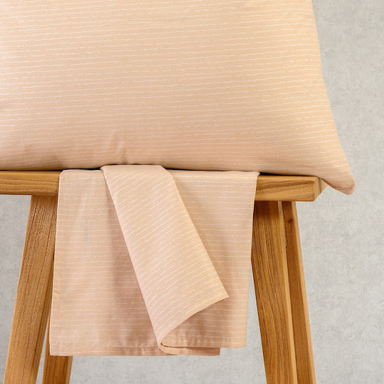 24home.gr Casual Super-Double Set 4 Pieces 160x200+32cm With Rubber Hugger Beige