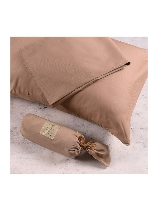 24home.gr Urban Σεντόνι Διπλό 205x270εκ. Choco