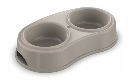 Georplast Plastic Food Bowl for Dog and Cat 2 x 1.2L 35x19x7cm