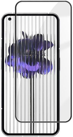 Nothing Phone 1 Kalebol Висок Алуминий Екранен Принт Пълно Покритие Антипръстов Черен Рамкиран HD Закалено Стъкло Филм
