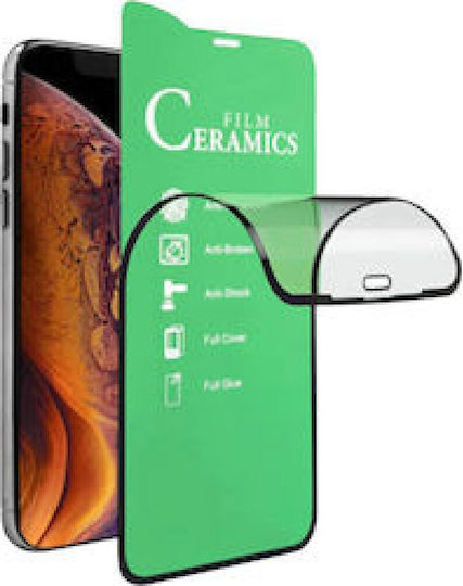 Folie Protectie Telefon Ceramică Full Face Tempered Glass Neagră Realme C53