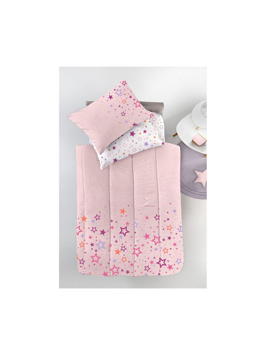 Guy Laroche Kids Single Quilt Set with Pillowcase Pink 160x230cm