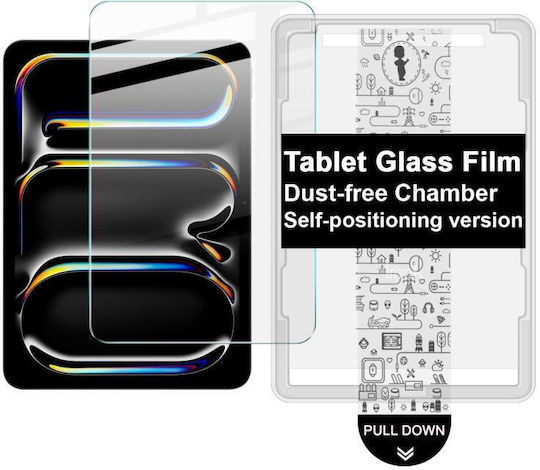 Ipad Pro 13 2024 2025 Imak Dust-free Chamber Locator Tablet Tempered Glass Film