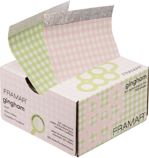 Αλουμινόχαρτο Pop Up Framar Gingham Switch Pink Green 5x11" 500 Φύλλα