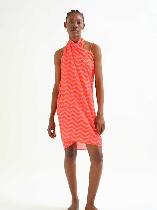 Βαμβακερό Δετό Παρεό Compania Fantastica Coral Peach