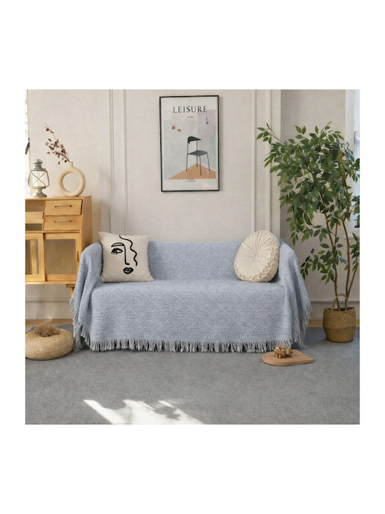 Lucktora Chenille Armchair Throw 180x180cm Ligh...