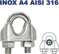 M8248-d10 Σφιγκτήρας Συρματόσχοινου Ø10mm Inox A4-aisi 316