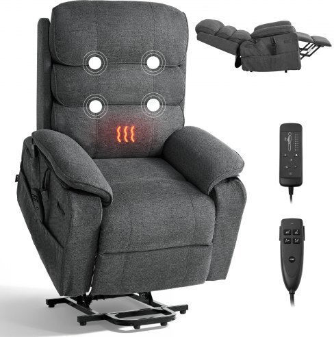 Πολυθρόνα Relax Massage Dark Gray 89x98x104cm