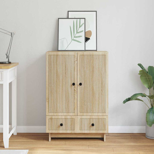Wooden Sideboard with Drawers Sonoma Oak 66x34.5x95cm
