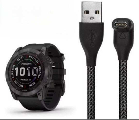 Charger Cable 1m Garmin Fenix 7 7s 7x 6 6s 6x 5 5x 5s Vivoactive 3 Forerunner 945 935 245 Instinct 2 Black