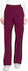 Cherokee Core Stretch Female Medical Pants Burgundy from Cotton and Polyester