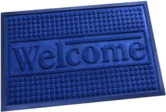Doormat Carpet with Non-Slip Backing Blue 40x60cm TA244