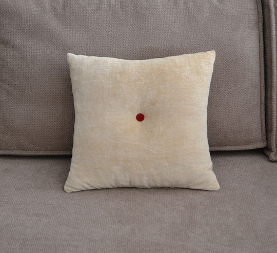 Homexpert Perna De Canapea Din Catifea Bej 40x40cm
