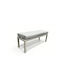 Băncuțe De Grădină Exterior Din Aluminiu Cu Pernă Bej Crem 120x40x46cm