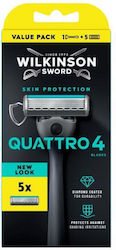 Wilkinson Sword Quattro 4 Ξυραφάκι με Ανταλλακτ...