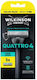 Wilkinson Sword Quattro 4 Razor with Refillable...