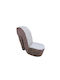Bean Bag Stool White 45x100x95cm