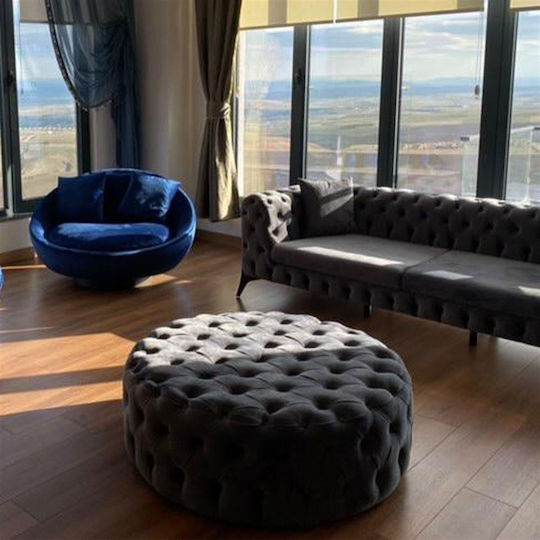Stewehome Кръгъл Пуф 100x100см