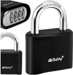 Ruhhy Ruhhy Stahl Vorhängeschloss Messing Kombination 50mm Schwarz Ruhhy Ruhhy Stahl Vorhängeschloss Messing Kombination 50mm Schwarz