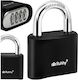 Ruhhy Steel Combination Padlock 50mm Black