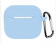 Thd Silicone Case with Hook in Blue Color for Apple AirPods 3