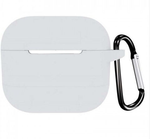 Thd Калъф от Силикон с Кука в Бял Цвят за Apple AirPods 3