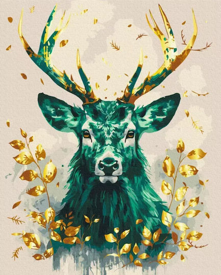 Brushme Paint By Numbers 40x50 Cm Gold Emerald Crown Forest
