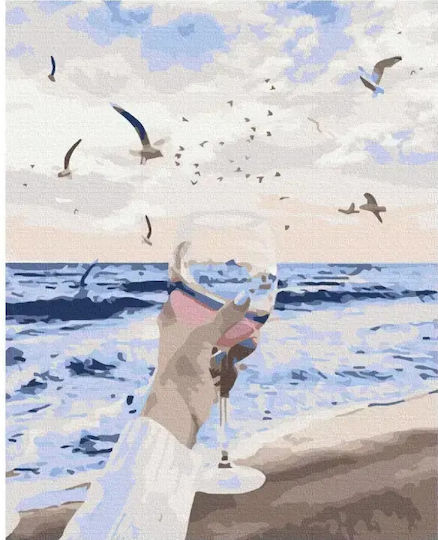 Brushme Pictură Pe Numere 40x50cm Mare Într-un Pahar