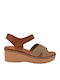 Sommer Damenplattformen Tabac Braun