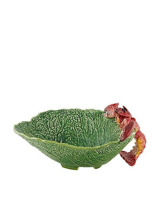 Bordallo Pinheiro Ceramic Green Salad Bowl 40x33x17cm