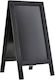 Dianomiki Menu Holder with Wooden Cover in Black Color cm
