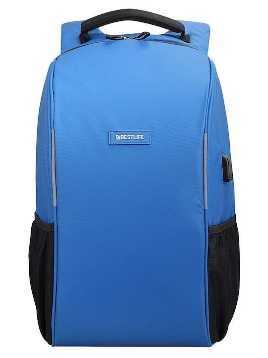 Bestlife Rucsac Travel Safe 46x29x17cm Compartiment Laptop 15.6 Inch Albastru