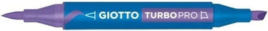 Giotto Turbo Pro Purple Drawing Markers Thin Double-Tipped Set 12pcs