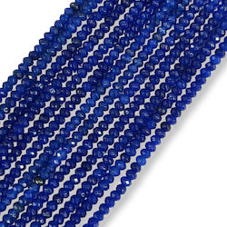 Blaue Perlen Jade 3x4mm Facettiert