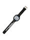 Digital Herrenuhr 45 mm mit Batterie und Kautschukarmband Black/Blue