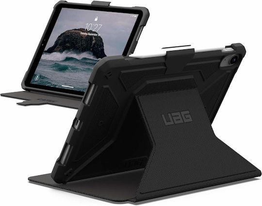UAG Metropolis Tact Armr Flip Cover Durable Black (Apple iPad 10.9 2022 10th Gen/ iPad 11 A16 2025 11th)