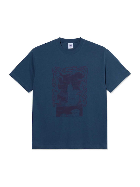 T-Shirt Grau Blau Blau